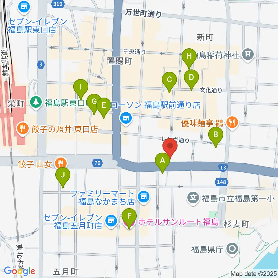 アイヴィー楽器周辺のホテル一覧地図
