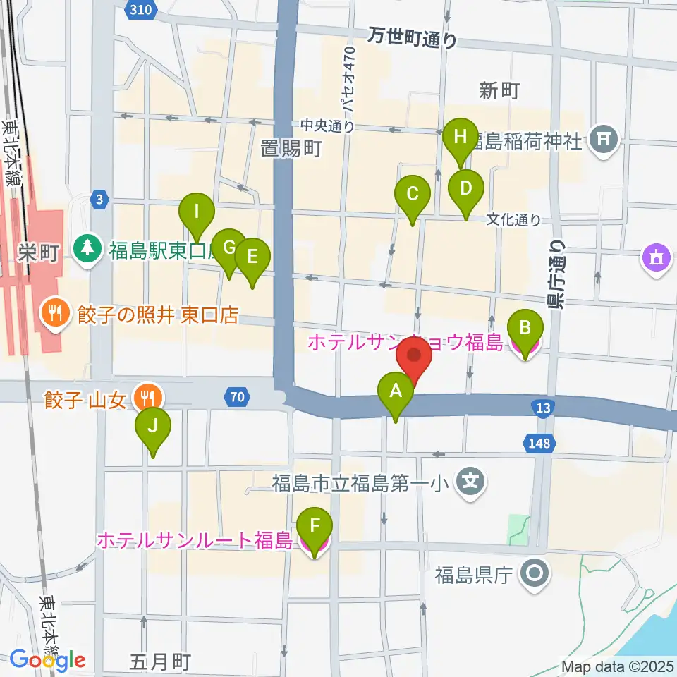 アイヴィー楽器周辺のホテル一覧地図