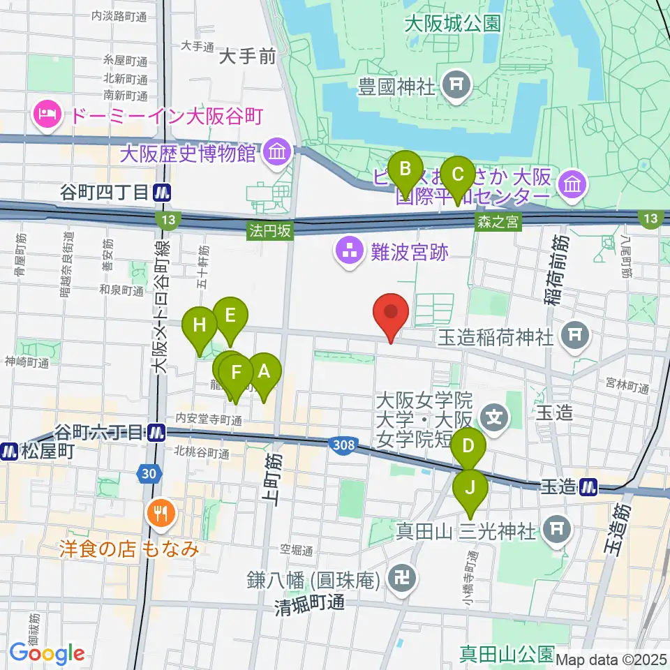 Blue10周辺のホテル一覧地図