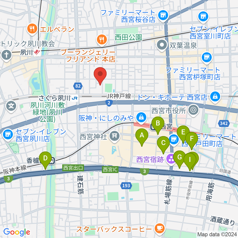 ブレーメン周辺のホテル一覧地図