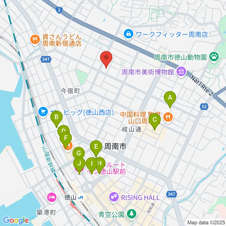 竹勇尺八工房周辺のホテル一覧地図