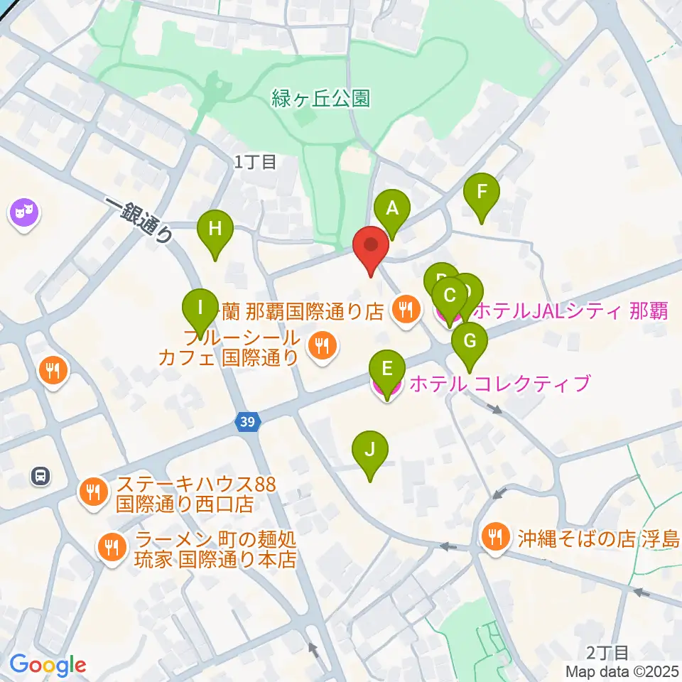 ちんだみ三線店 沖縄本店周辺のホテル一覧地図