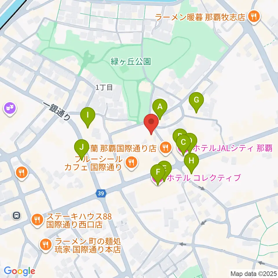 ちんだみ三線店 沖縄本店周辺のホテル一覧地図