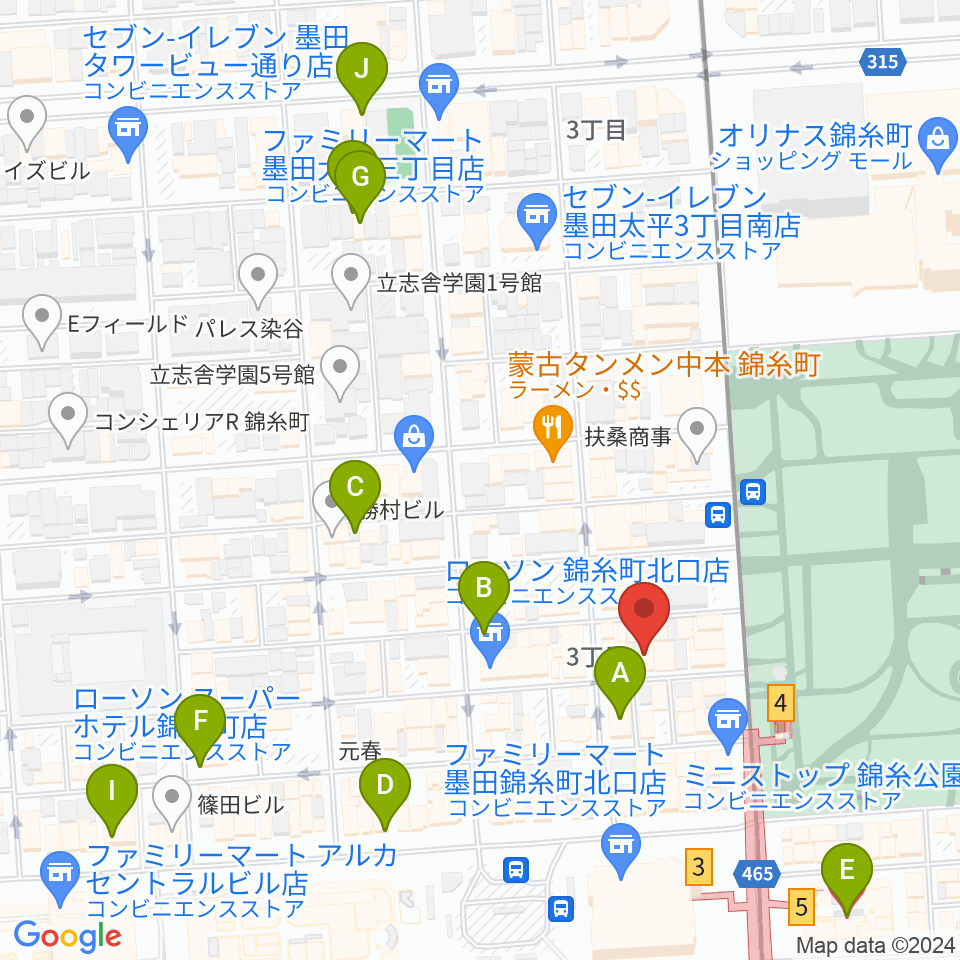 ザ クラリネット ショップ 周辺のホテル一覧マップ