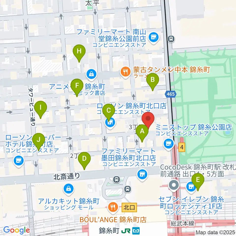 ザ・クラリネットショップ周辺のホテル一覧地図