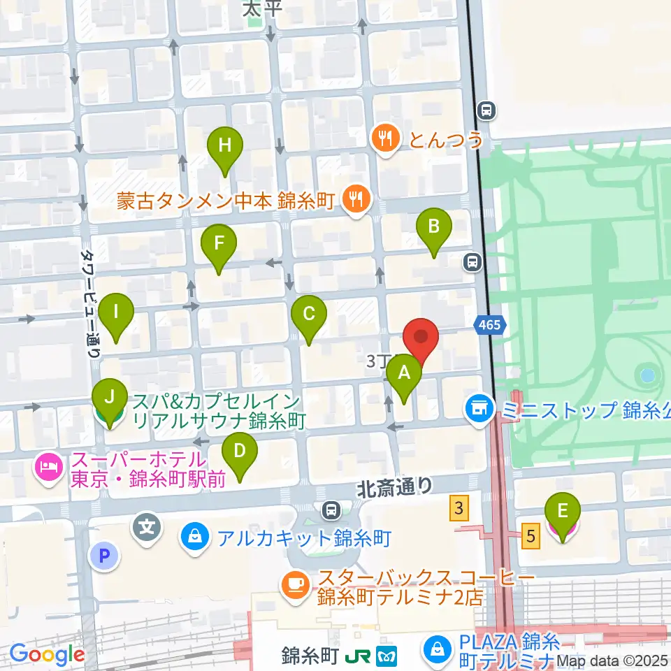 ザ・クラリネットショップ周辺のホテル一覧地図