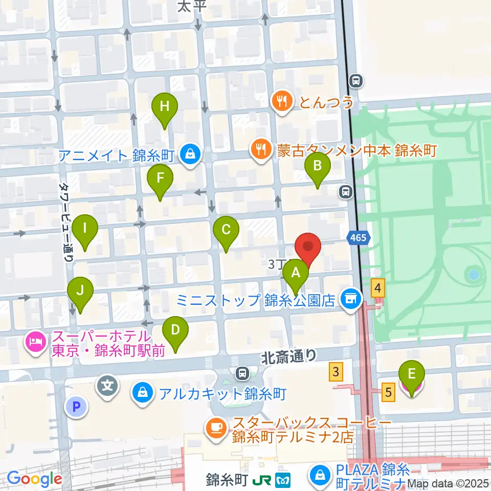 ザ・クラリネットショップ周辺のホテル一覧地図