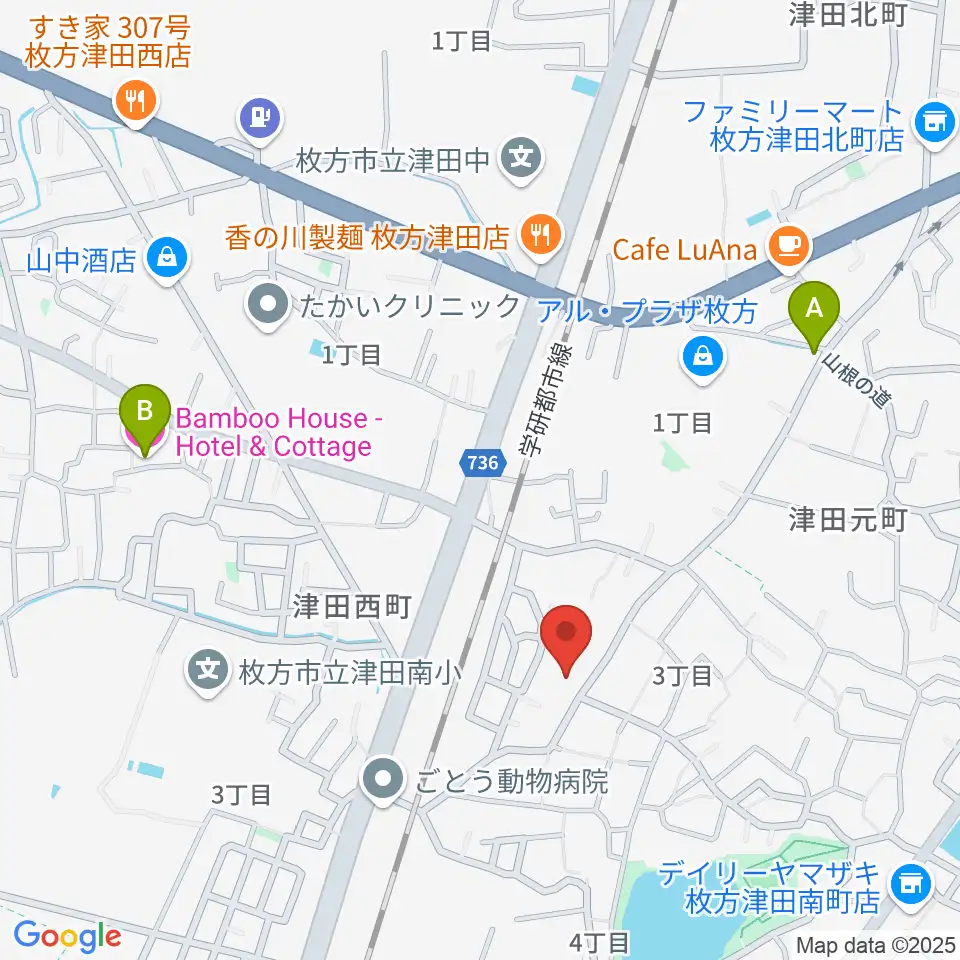 バイオリン工房クレモナ周辺のホテル一覧地図