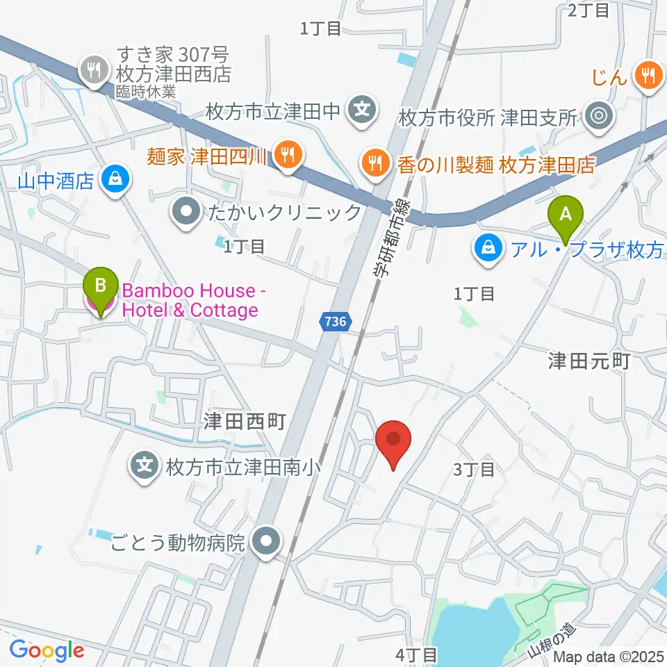 バイオリン工房クレモナ周辺のホテル一覧地図