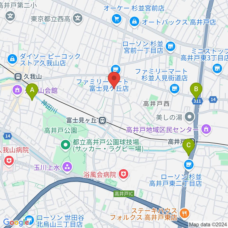 ドラムプロショップ GATEWAY周辺のホテル一覧地図