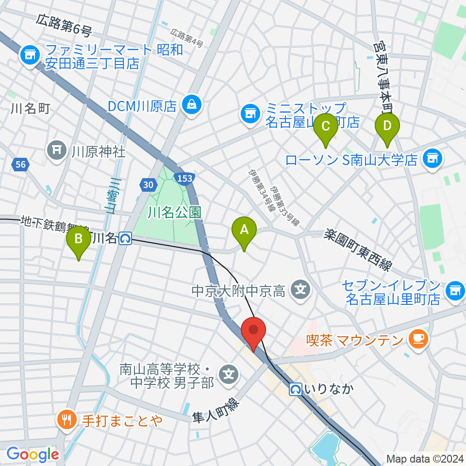 ギターショップTWO TONE周辺のホテル一覧地図