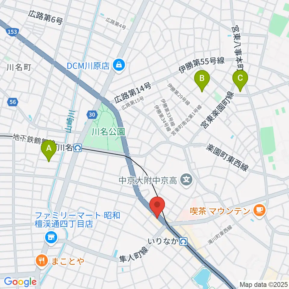 ギターショップTWO TONE周辺のホテル一覧地図
