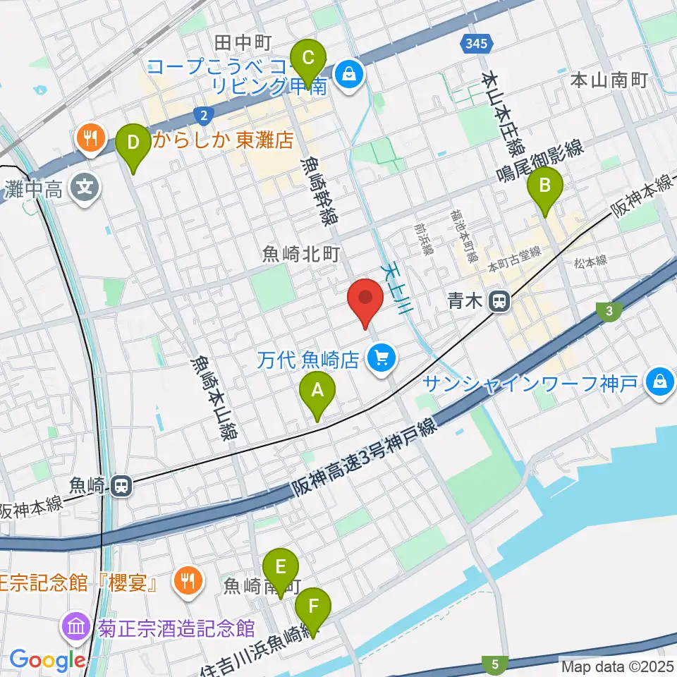 グランド楽器周辺のホテル一覧地図