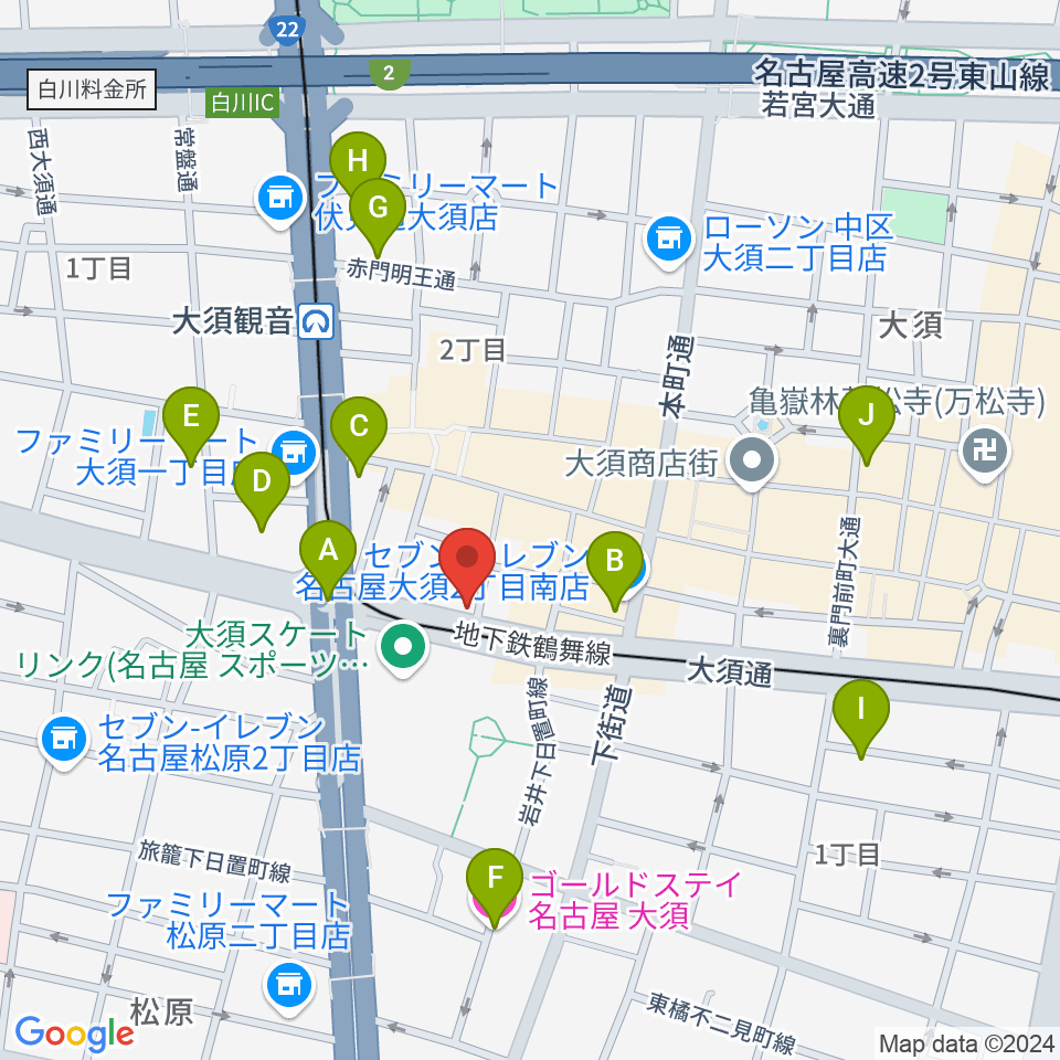 グレイテストヒッツ周辺のホテル一覧地図