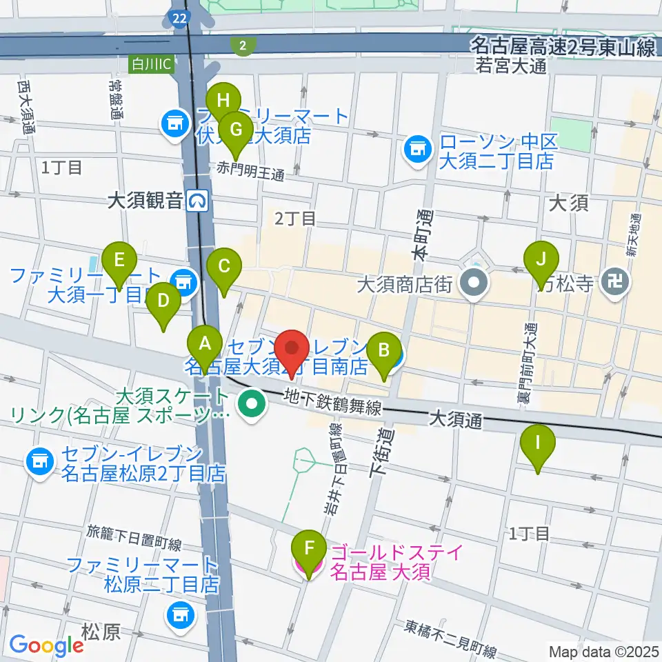 グレイテストヒッツ周辺のホテル一覧地図