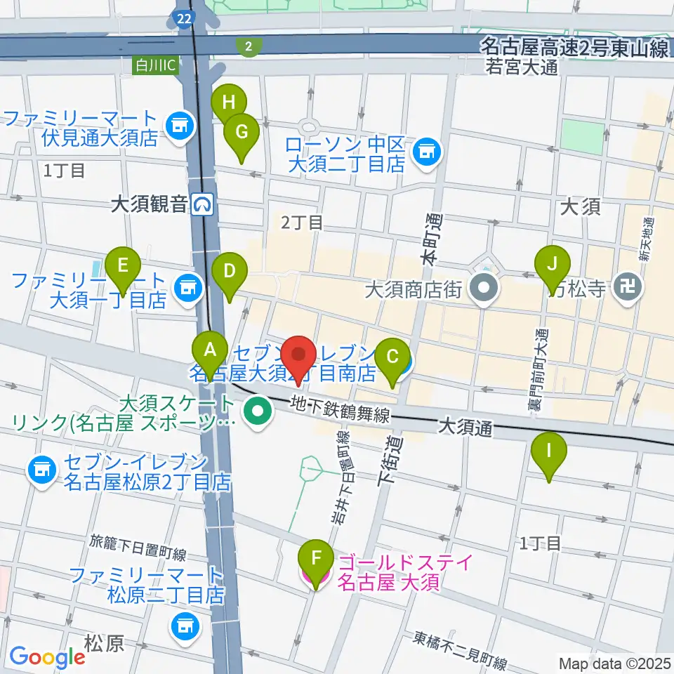 グレイテストヒッツ周辺のホテル一覧地図