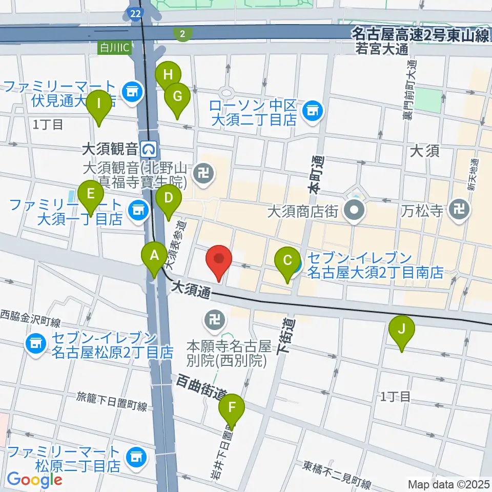 グレイテストヒッツ周辺のホテル一覧地図
