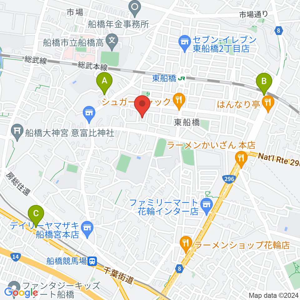 GUITAR LAB周辺のホテル一覧地図