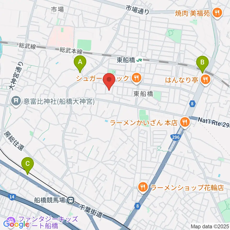 GUITAR LAB周辺のホテル一覧地図