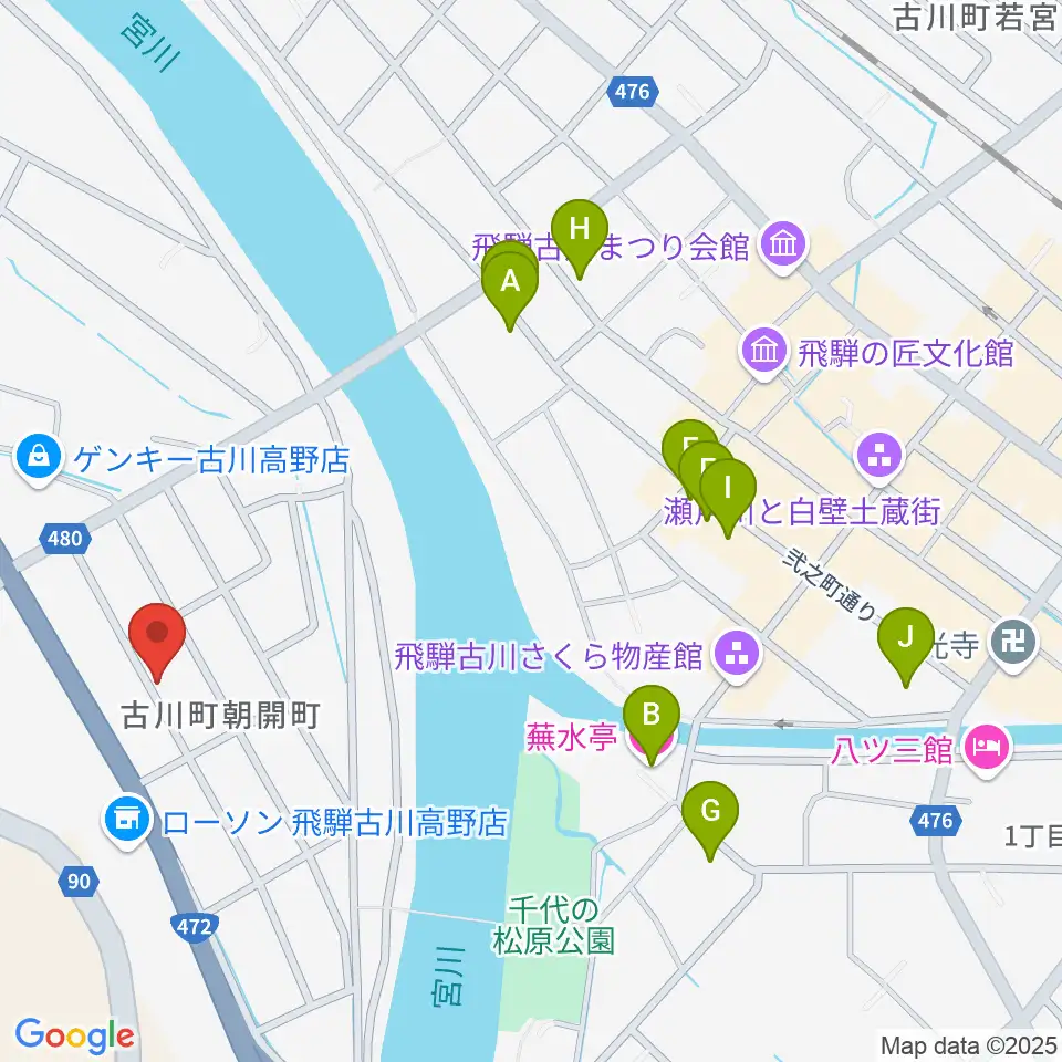 ギターのナカムラ周辺のホテル一覧地図