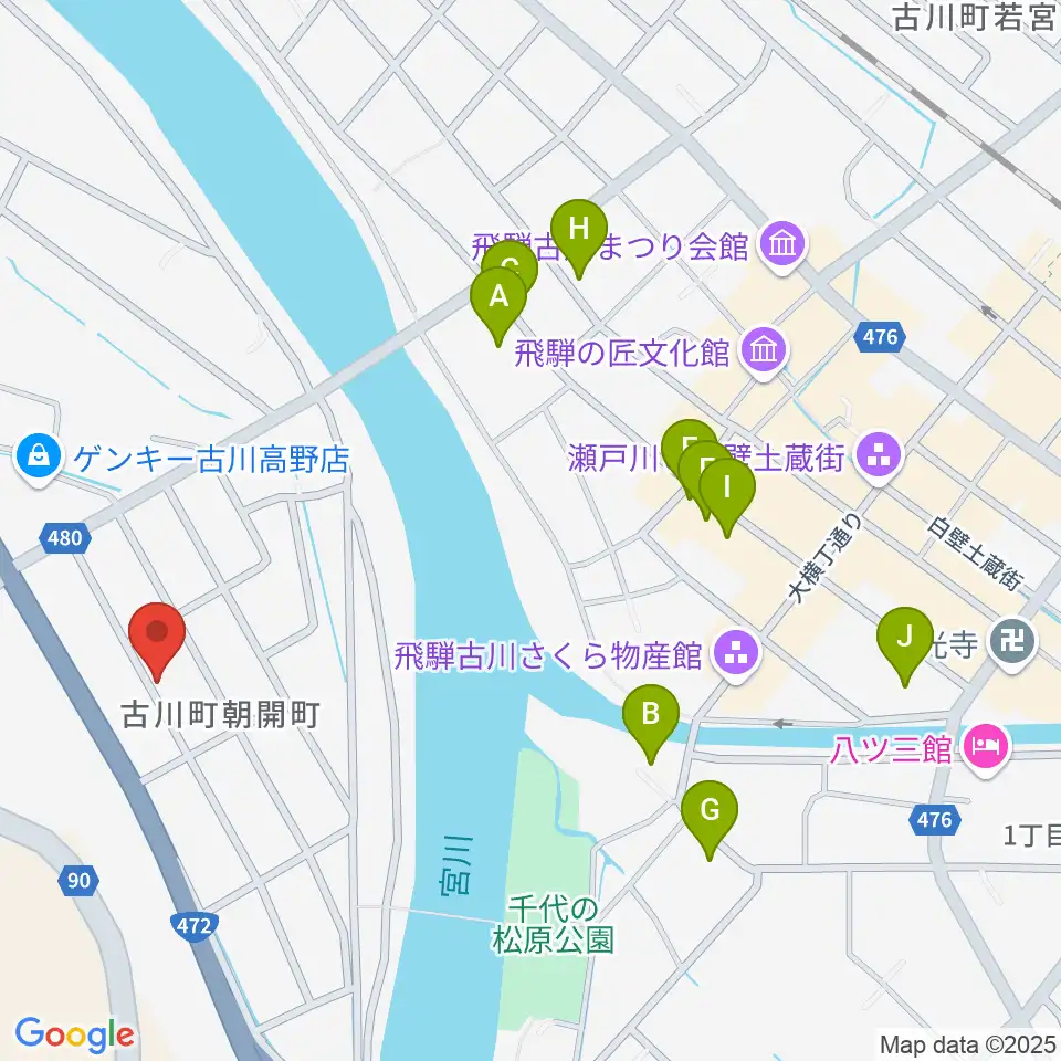 ギターのナカムラ周辺のホテル一覧地図