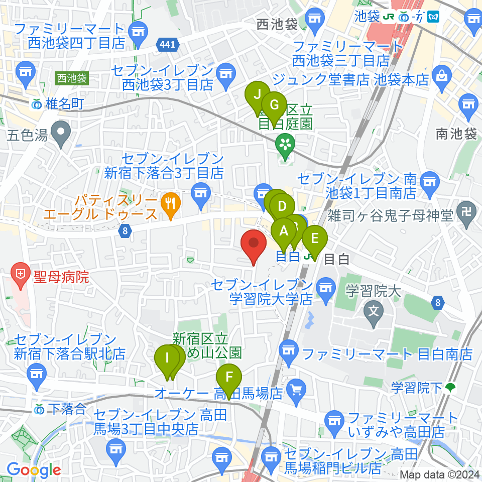 ギタルラ社 東京古典楽器センター周辺のホテル一覧地図