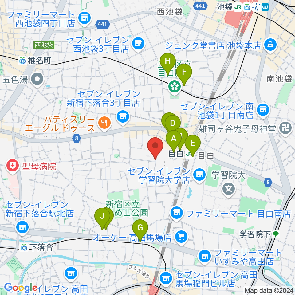 ギタルラ社 東京古典楽器センター周辺のホテル一覧地図