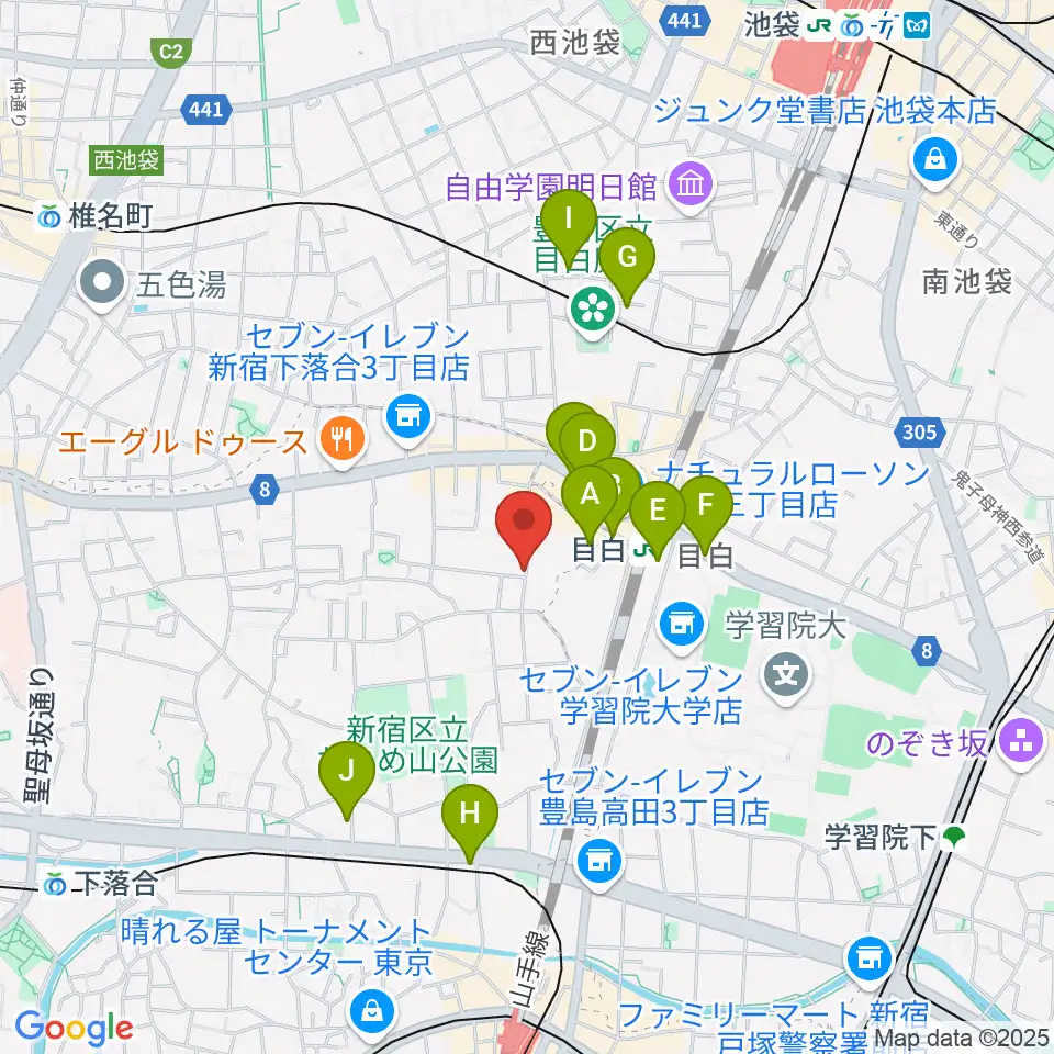 ギタルラ社 東京古典楽器センター周辺のホテル一覧地図