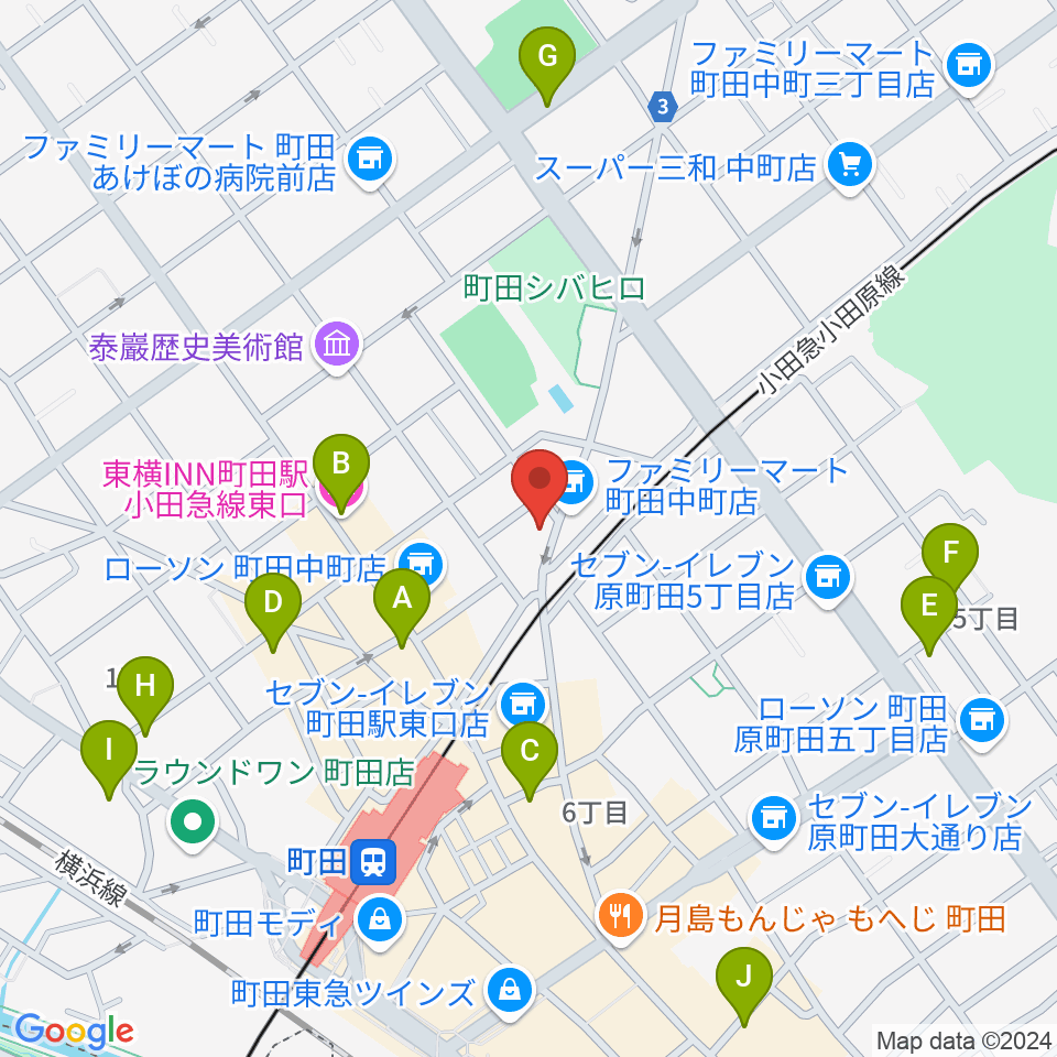 ミリメーターズミュージック周辺のホテル一覧地図