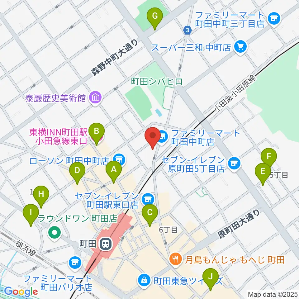 ミリメーターズミュージック周辺のホテル一覧地図