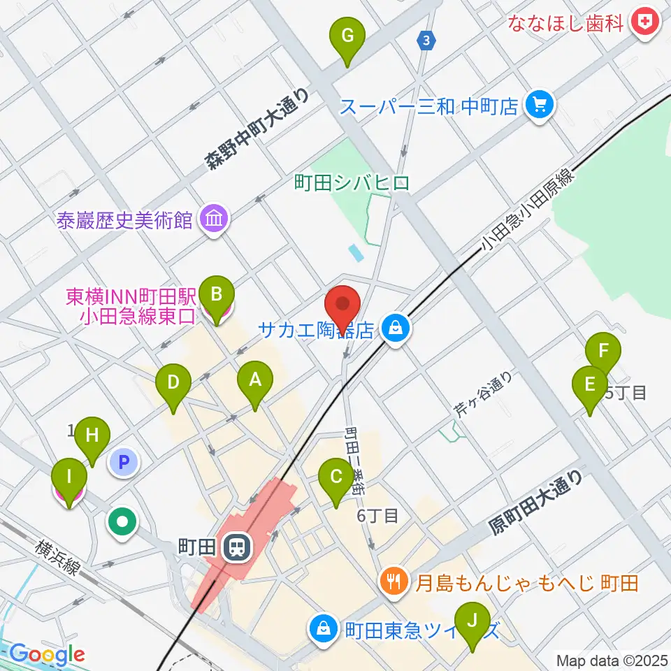 ミリメーターズミュージック周辺のホテル一覧地図