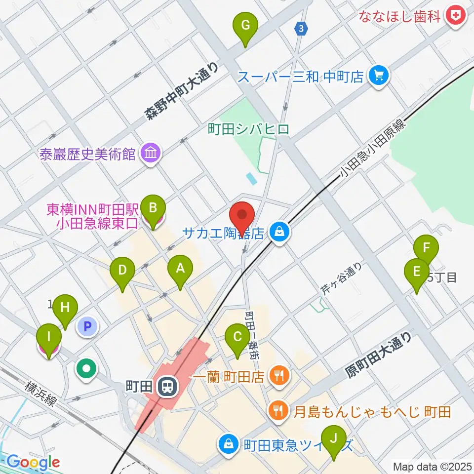 ミリメーターズミュージック周辺のホテル一覧地図