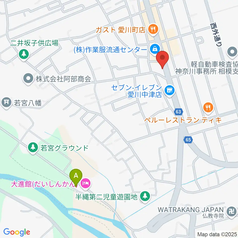 コアアートスクエア周辺のホテル一覧地図