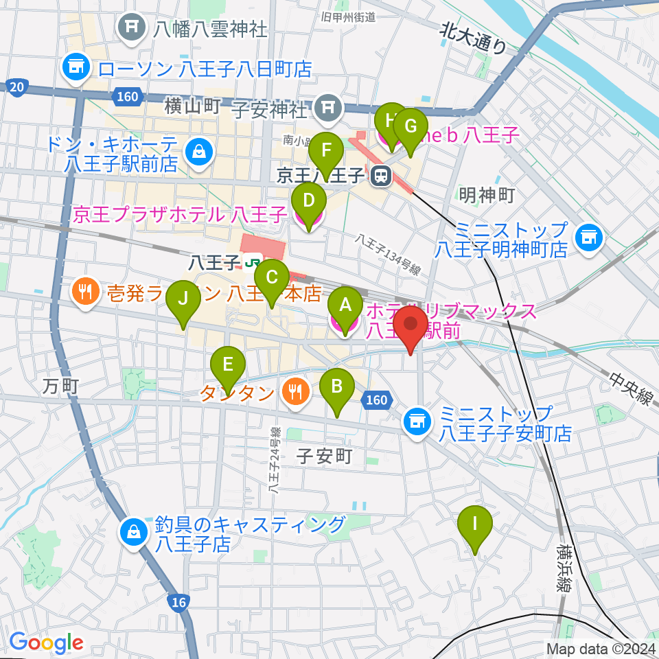 弦楽器専門店 ハイフェッツ周辺のホテル一覧地図