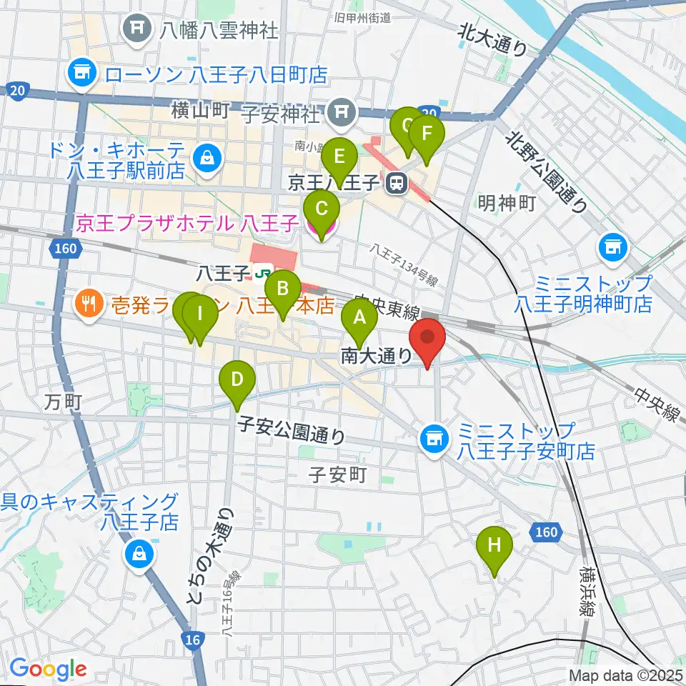 弦楽器専門店 ハイフェッツ周辺のホテル一覧地図