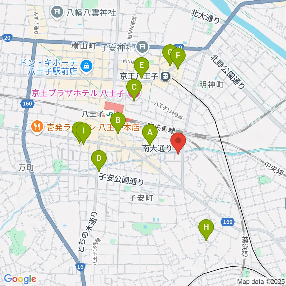 弦楽器専門店 ハイフェッツ周辺のホテル一覧地図