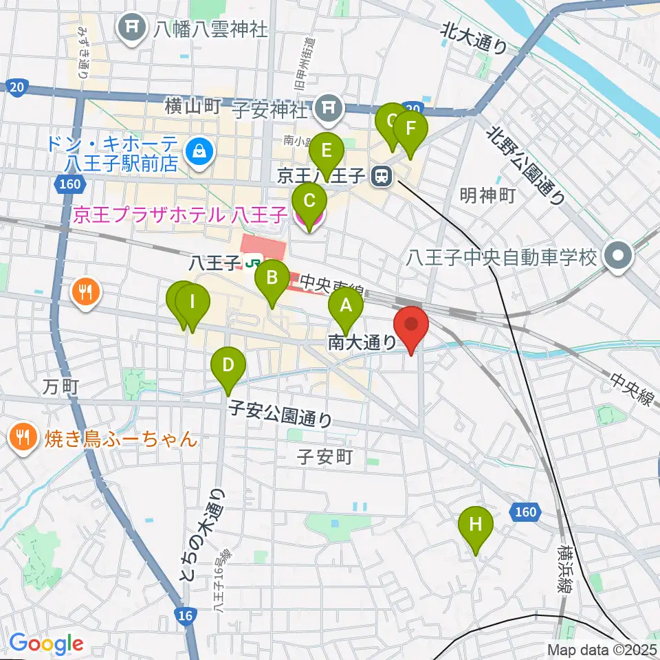 弦楽器専門店 ハイフェッツ周辺のホテル一覧地図