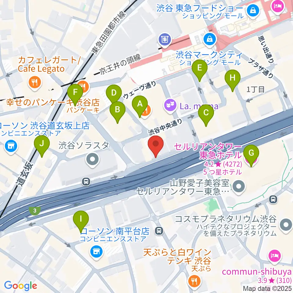 フーチーズ周辺のホテル一覧地図