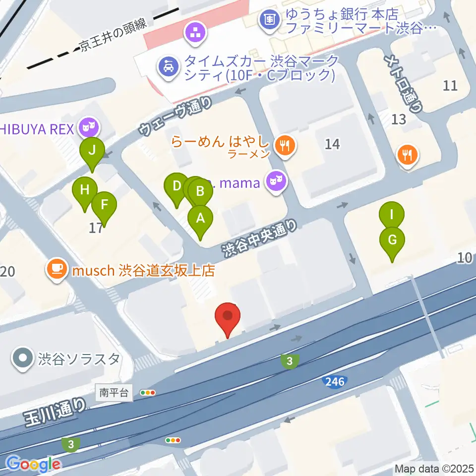 フーチーズ周辺のホテル一覧地図