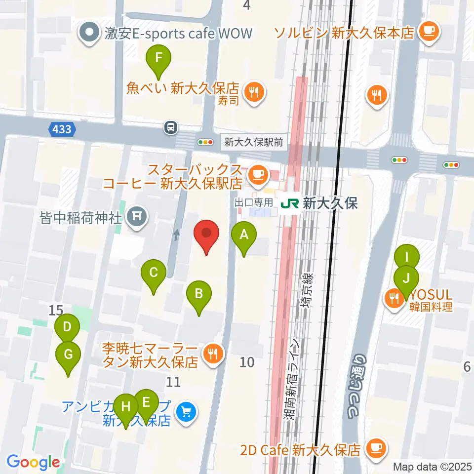 Hyper Guitars周辺のホテル一覧地図