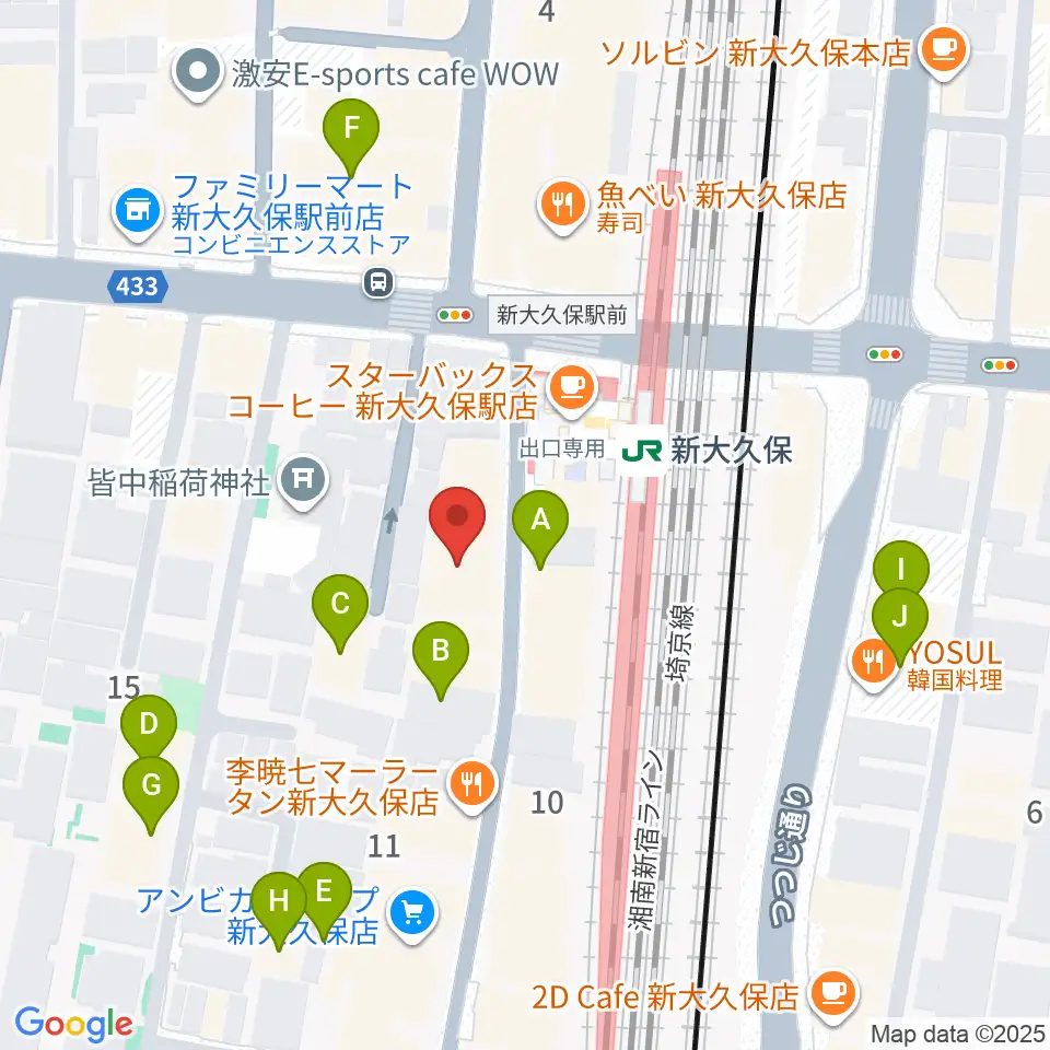 Hyper Guitars周辺のホテル一覧地図