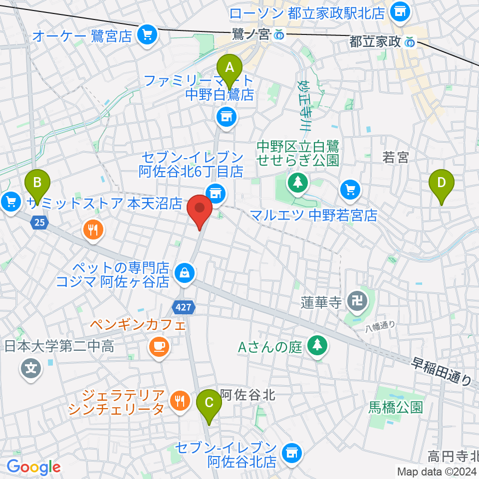 きく岡邦楽器店周辺のホテル一覧地図