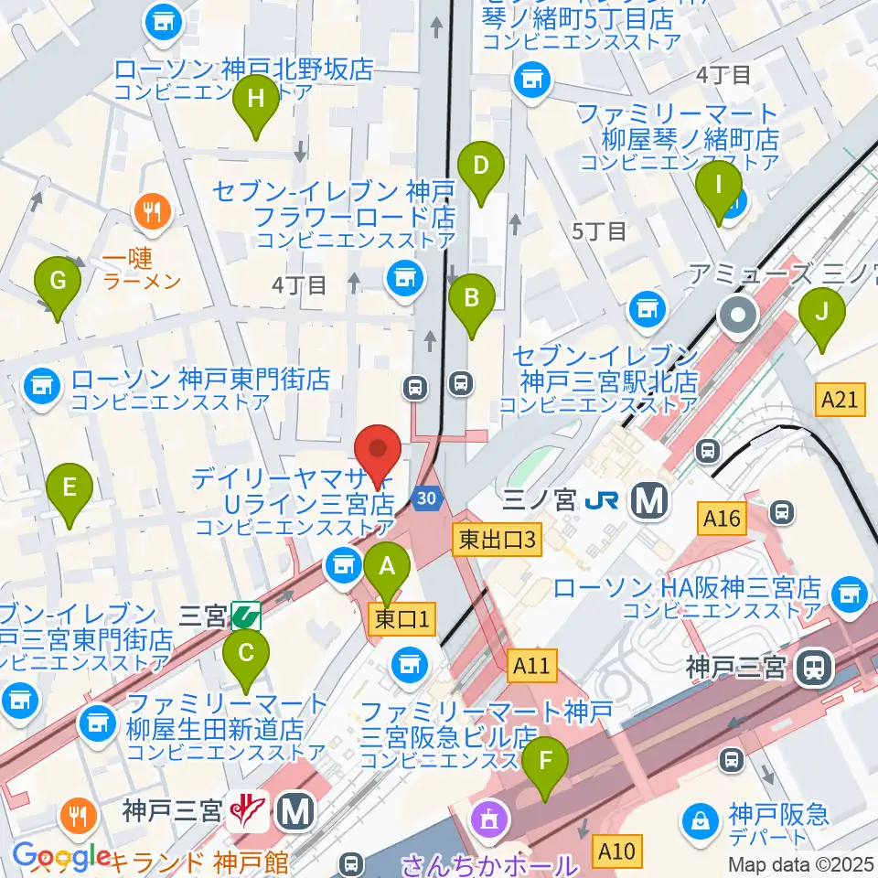 神戸楽譜周辺のホテル一覧地図