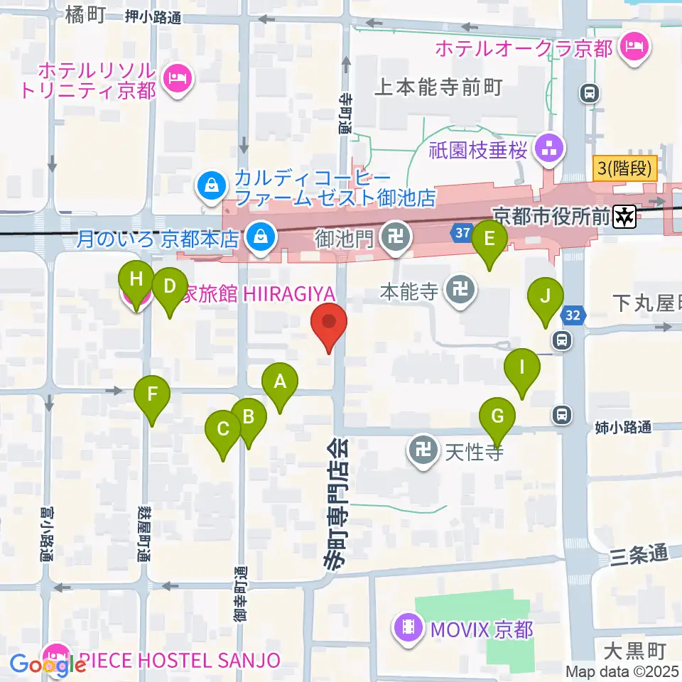 民族楽器コイズミ周辺のホテル一覧地図