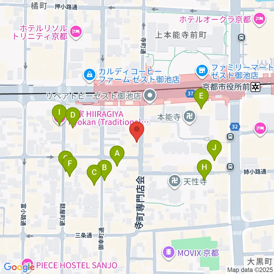民族楽器コイズミ周辺のホテル一覧地図