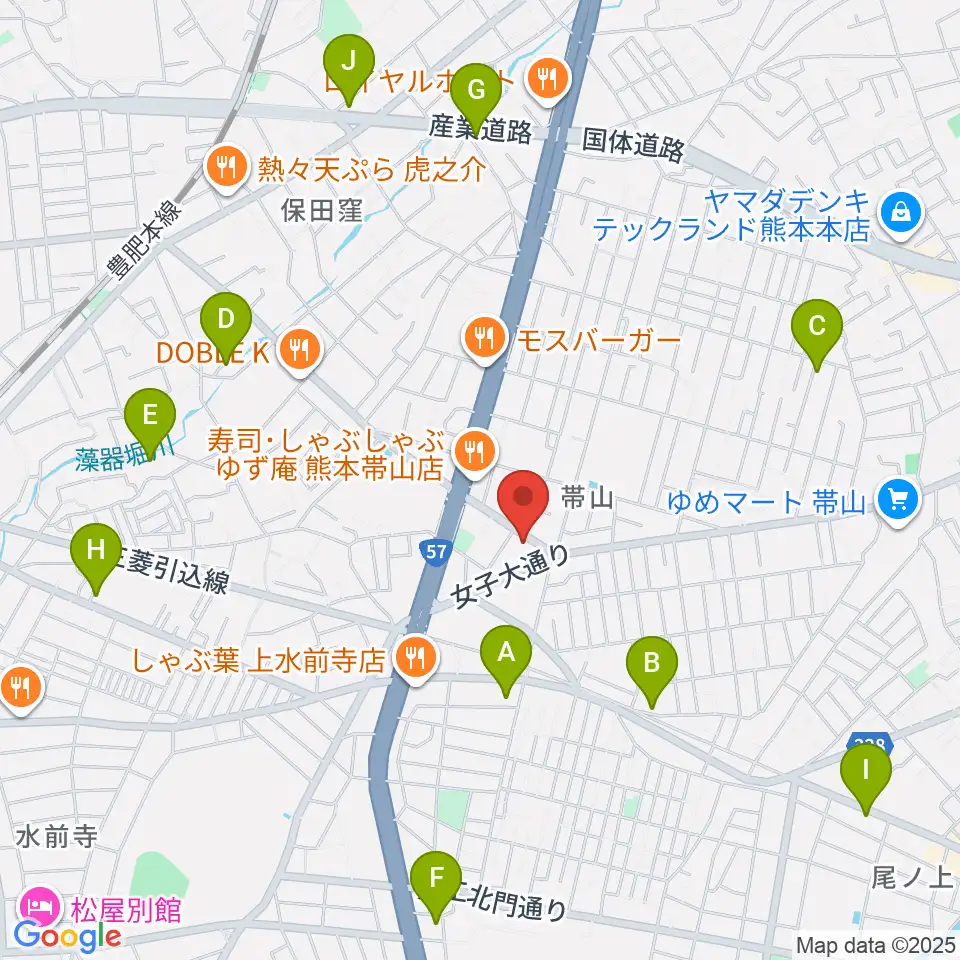 古城楽器周辺のホテル一覧地図