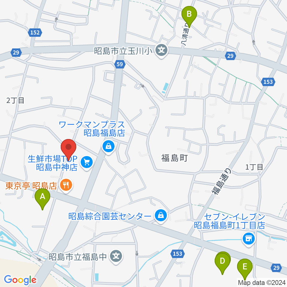 片切琴三味線店周辺のホテル一覧地図