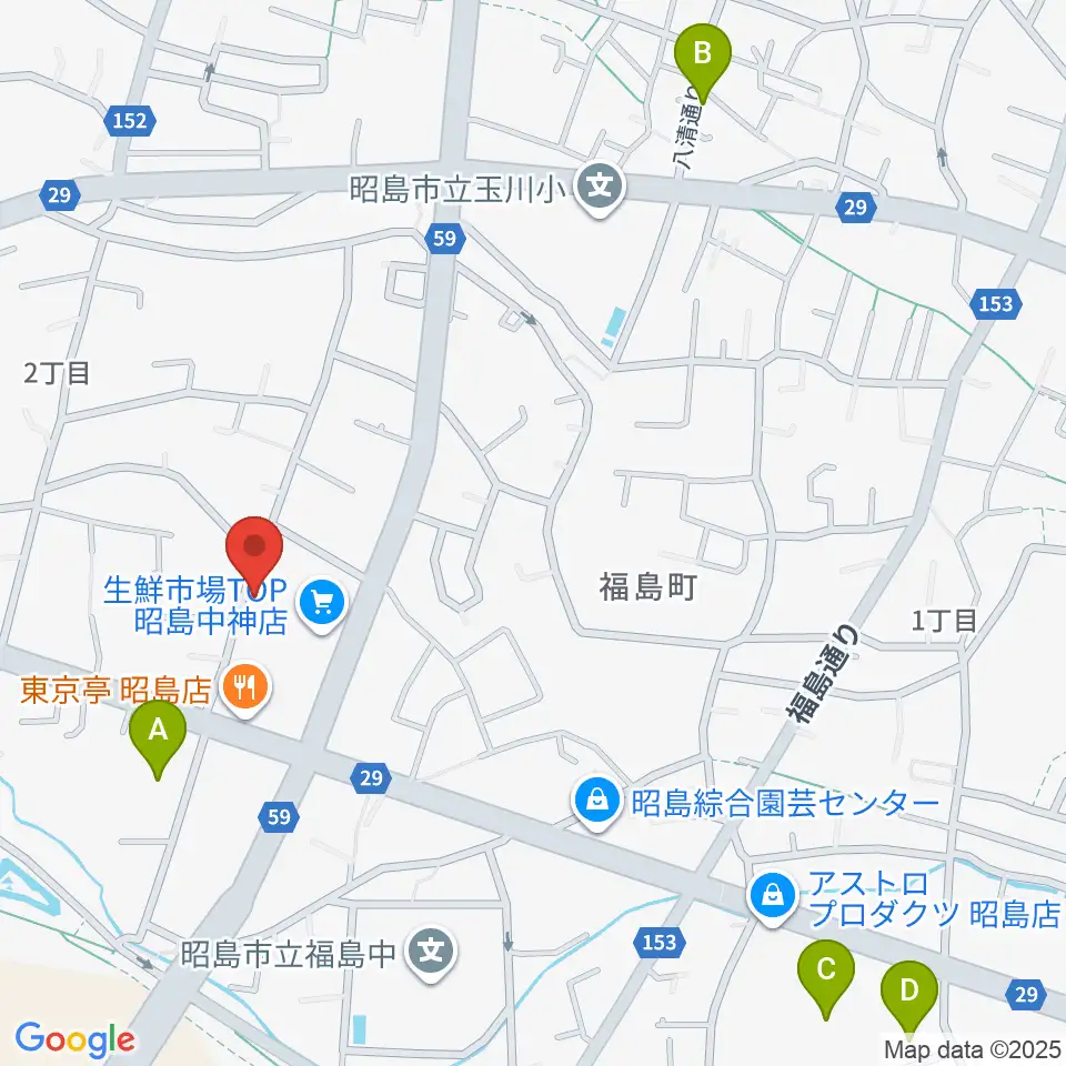 片切琴三味線店周辺のホテル一覧地図