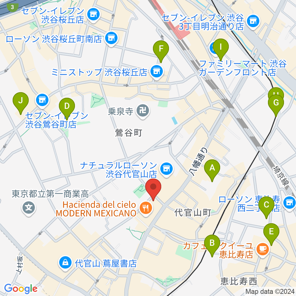 弦楽器専門店ラルジュ周辺のホテル一覧地図