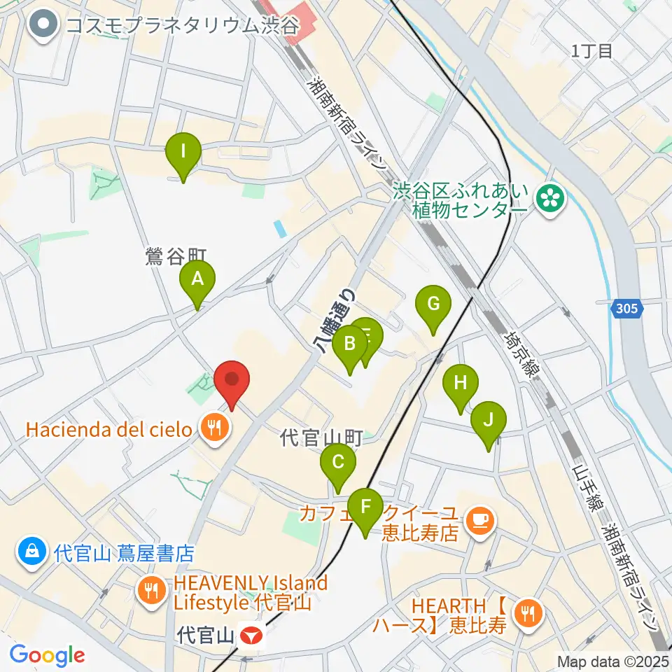 弦楽器専門店ラルジュ周辺のホテル一覧地図